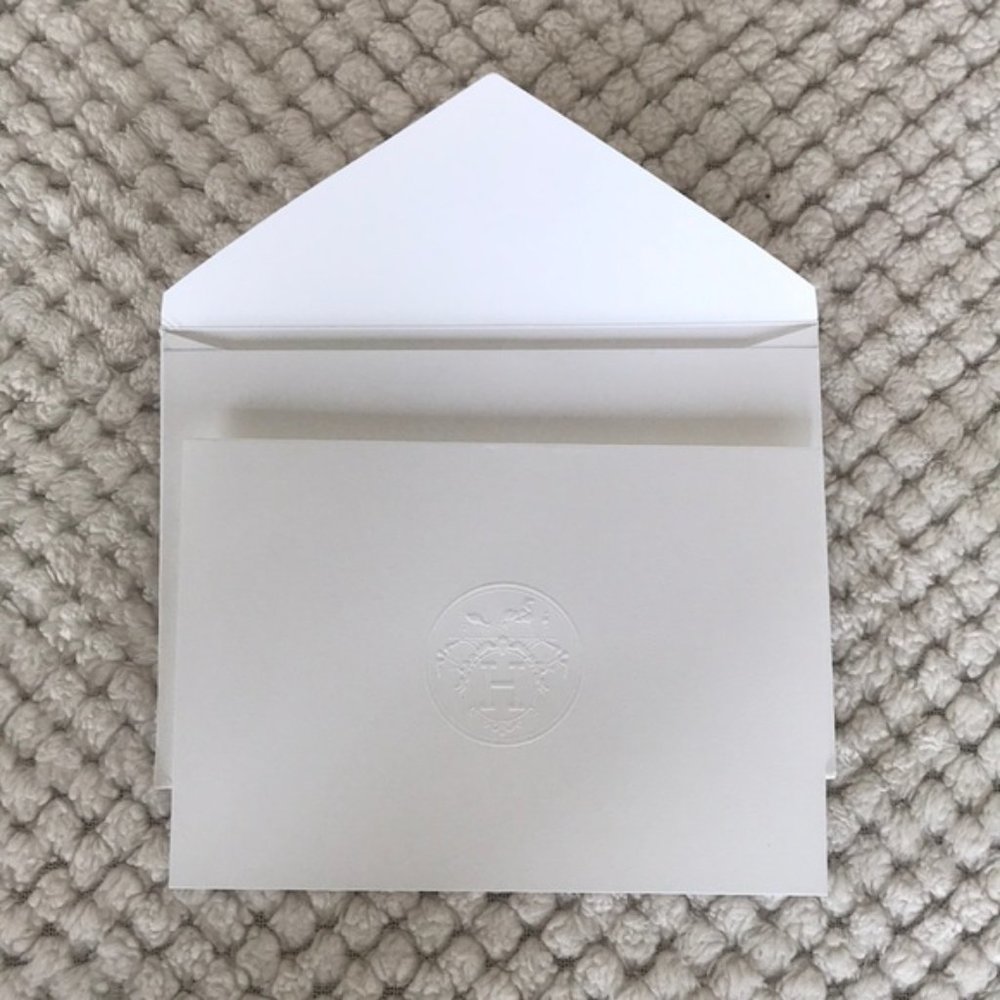 New Hermès Blank Gift Card & Envelope
